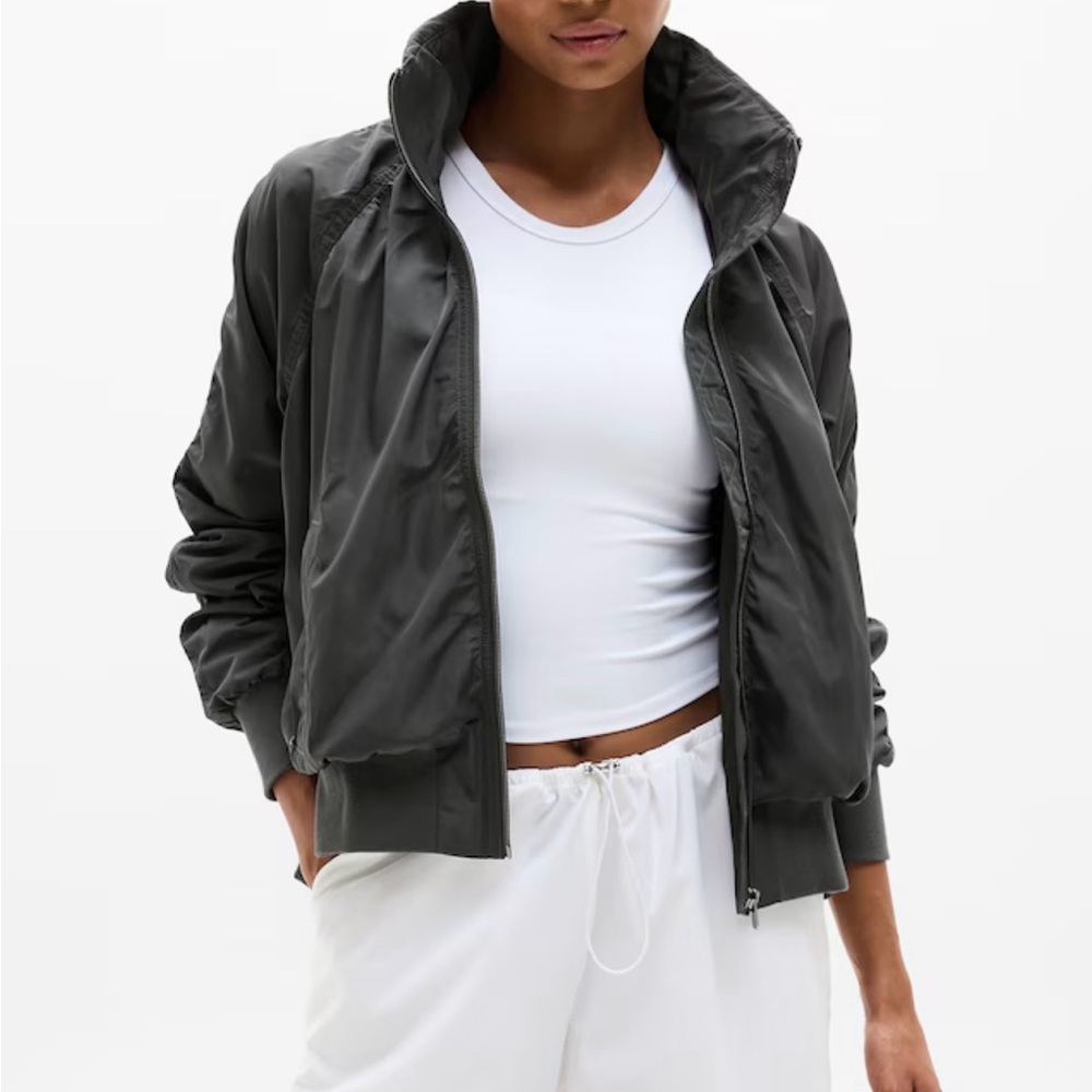 Athleta Jet Set Bomber Jacket Size Large